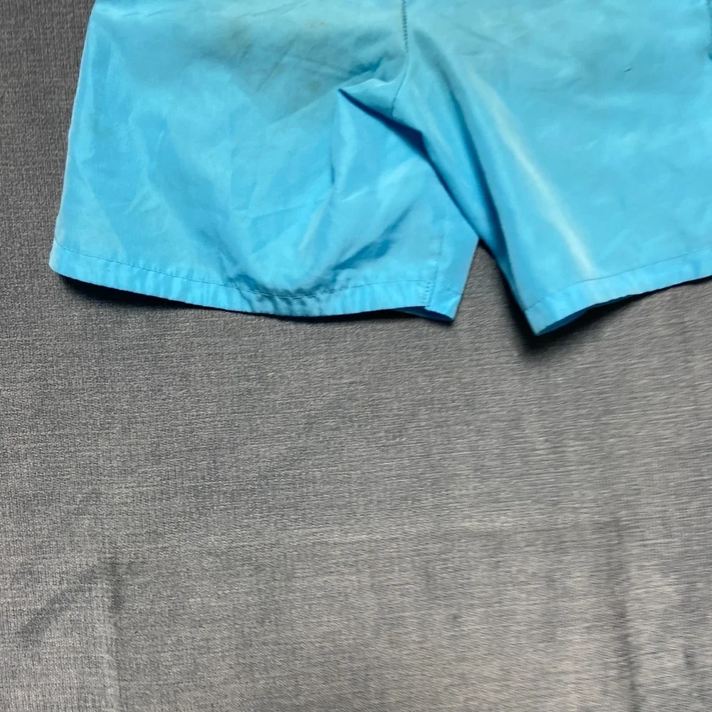 Nike Dri Fit Training Shorts Boys 4 Blue Swoosh Logo Elastic Waist Side Slit